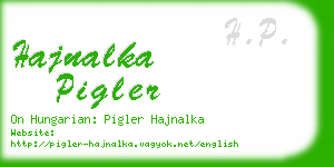 hajnalka pigler business card